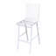Ensemble de 2 chaises sans accoudoirs transparentes et chromées