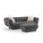 MINIMORE 88.2" W 3-Seater Chesterfield Sofa with Ottoman-268910157