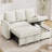 Ebern Designs 81" Convertible L Shaped Couch Sofa Sleeper With Reversible Chaise With Storage And Side Pockets-649564512
