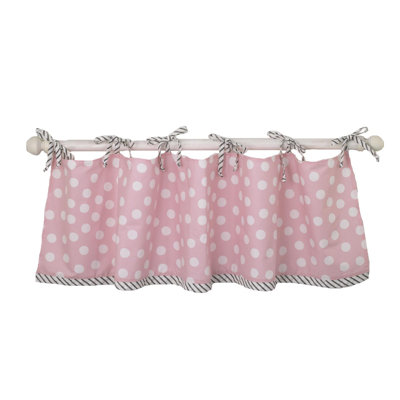 Derr Cotton Polka Dots Tailored Window Valance