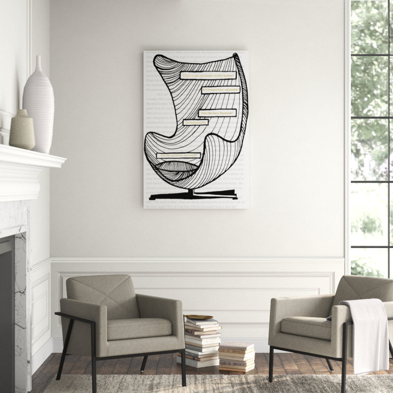 Sit Down Print by Kelli Ellis, Gild Gold, 54" H x 36" W x 1.5" D
