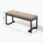 Banc rembourré pour la chambre à coucher - gris et métal gris tendance