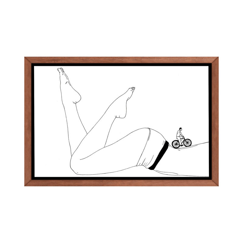 «Sensual Walk» - reproduction d'art, Cadre bois classique, H 26 po x l 40 po x 1,5 po