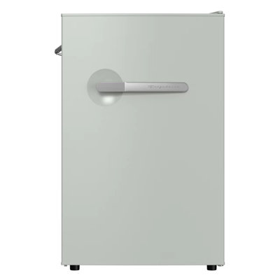 Frigidaire Pi. Réfrigérateur compact rétro avec compartiment réfrigérateur, mini réfrigérateur avec ouvre-bouteille latéral intégré, sauge