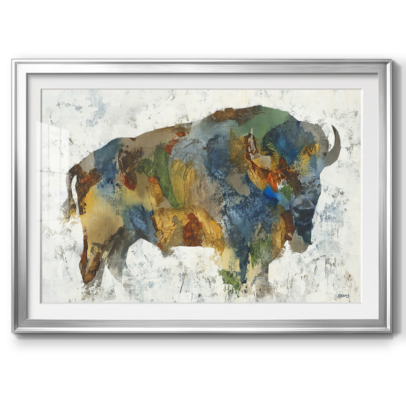 Plains Icon, impression encadrée sur papier, Argent, H 15 po x l 21 po x P 1,5 po