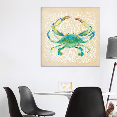 Sealife Crab 1 Piece Wrapped Canvas Painting
