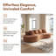 Canapé modulaire incurvé moderne avec mousse à mémoire de forme, revêtement en chenille, mobilier de salon modulaire-415089676