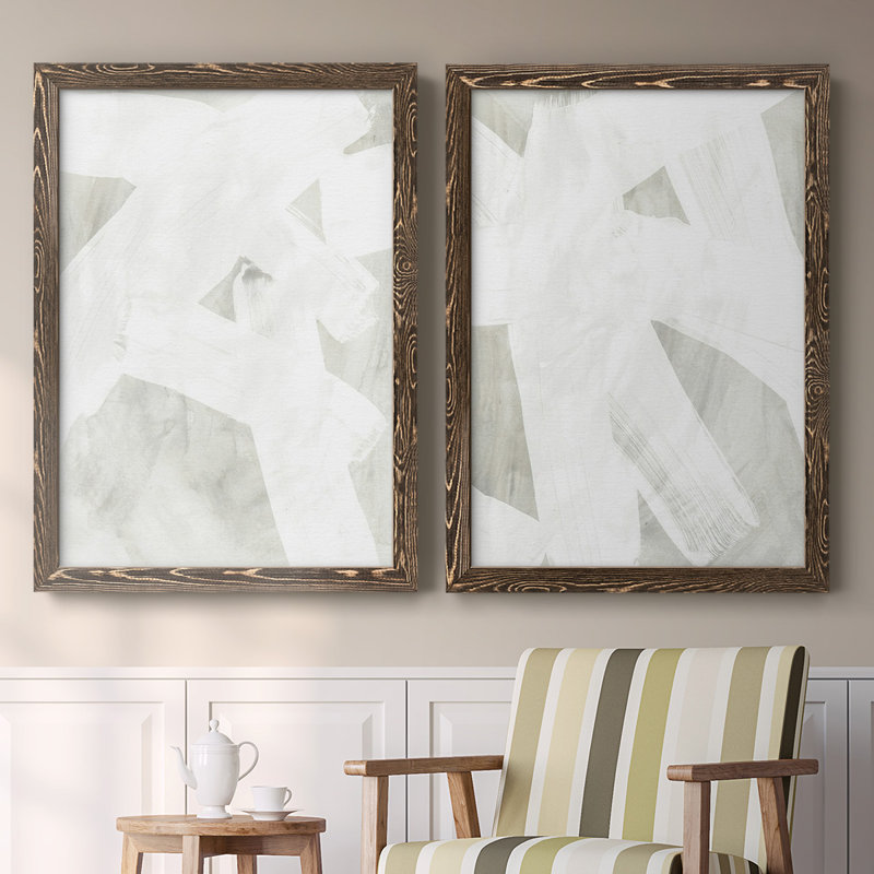 Pierre brossée I-Premium, toile encadrée - prête à être accrochée, Noyer, H 31,5 po x l 88 po x P 1,5 po