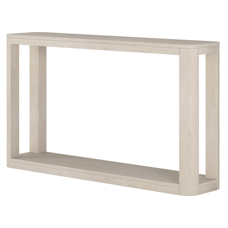 Stellan 52" Wide Rectangular Console Table, Alder White