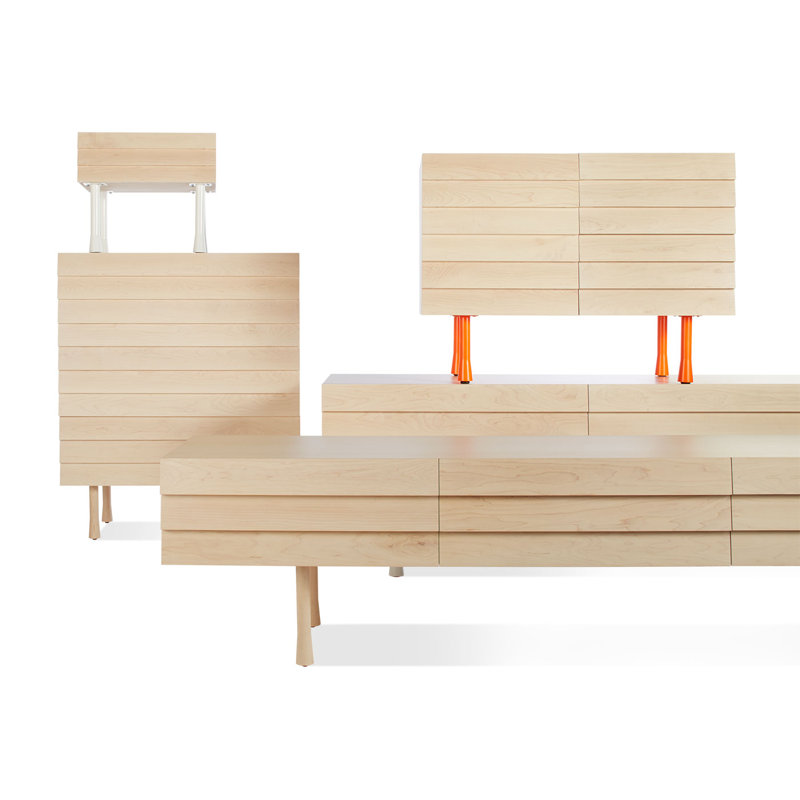Lap 1 - Drawer Solid Wood Nightstand, Whitewashed Maple / White