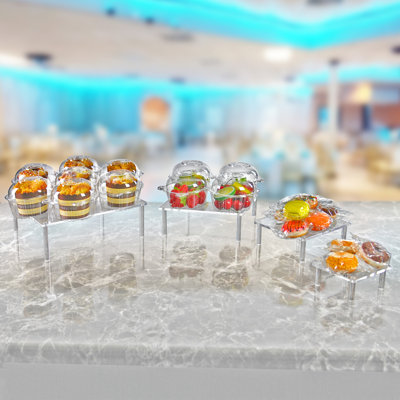 4-Piece Acrylic Square Riser Set