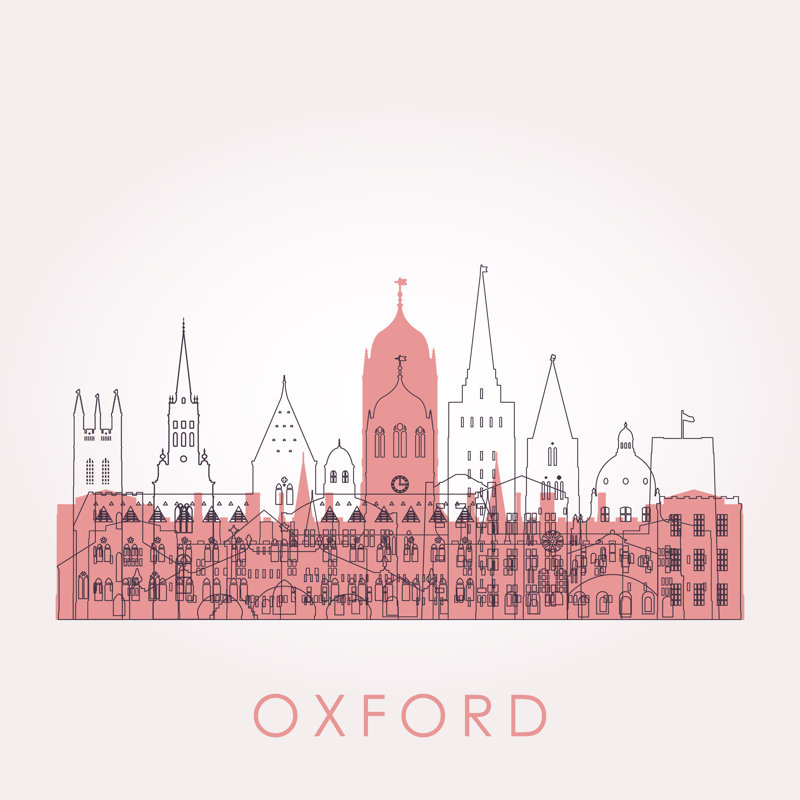 «Oxford Skyline», impression sur toile, H 12 po x l 12 po