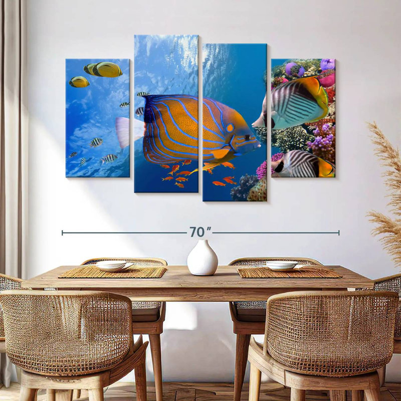 Lively underwater life Aletra, H 42 po x l 68 po