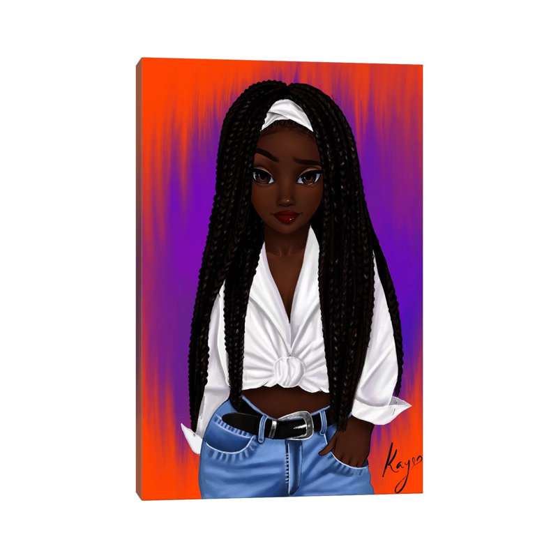 « Poétique » par Princess karibo-impression d’art graphique, Toile tendue, Pas de tapis, H 18 po x l 12 po x 1,5 po