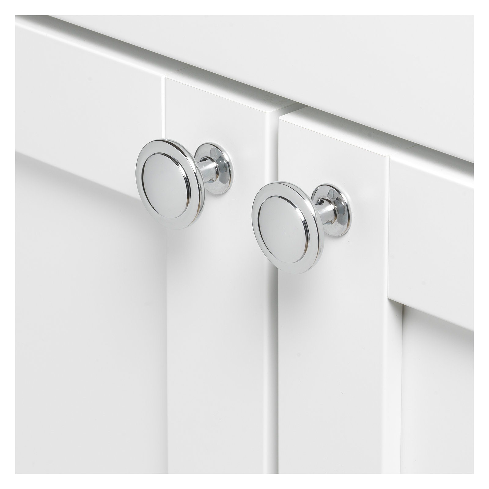 1 1/4" Diameter Mushroom Knob Multipack, Polished Chrome
