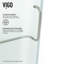Porte de douche pivotante sans cadre avec verre transparent 3/8 po l 54-60 po x H 72 po Pirouette