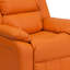Deluxe Padded Contemporary Kids Recliner with Storage Arms-769426997