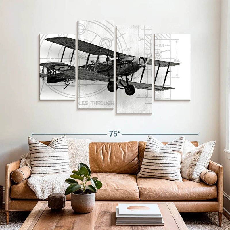 Mehar Flight Plans I, 42" H x 68" W