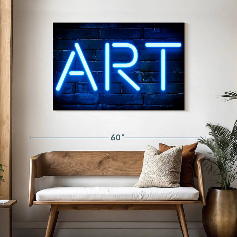 Art bleu Tergel, H 30 po x l 45 po