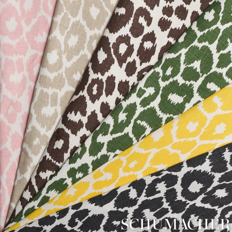 Tissu léopard emblématique, Vert