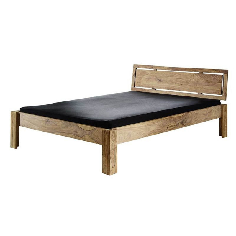 Solid Wood Bed, 160 x 200 cm