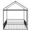 Structure de lit pleine grandeur en métal avec clôture, pour adolescents, filles et garçons-118098529-118098531