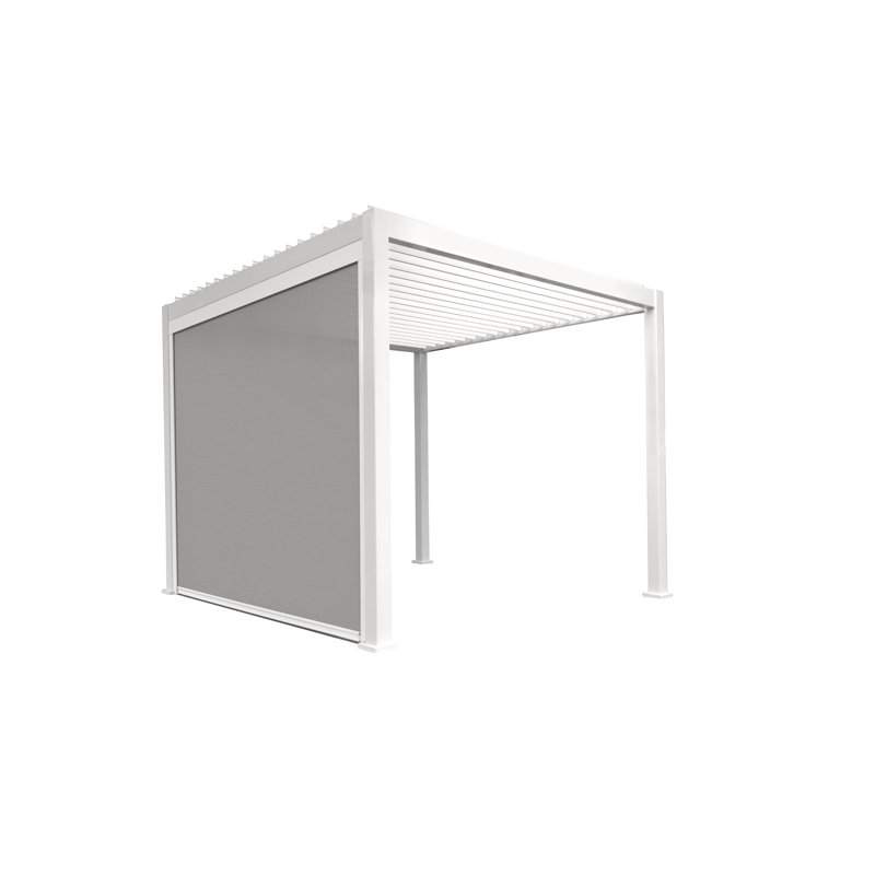 10ft White Aluminum Pull Down Sunshade for Pergola