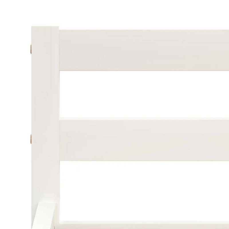 Aaryahi Solid Wood Bed, European Kingsize (160 x 200 cm), White