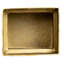 Cast Metal Block End Table In Dark Brass Finish