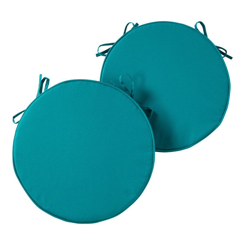 Outdoor Round Dining Chair Seat Pad, Peacock