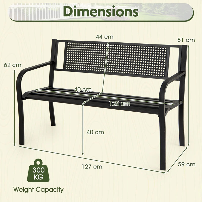 Metal Outdoor Bench