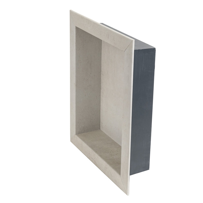 Wintry Mix Gray PVC Waterproof Shower Niche Insert