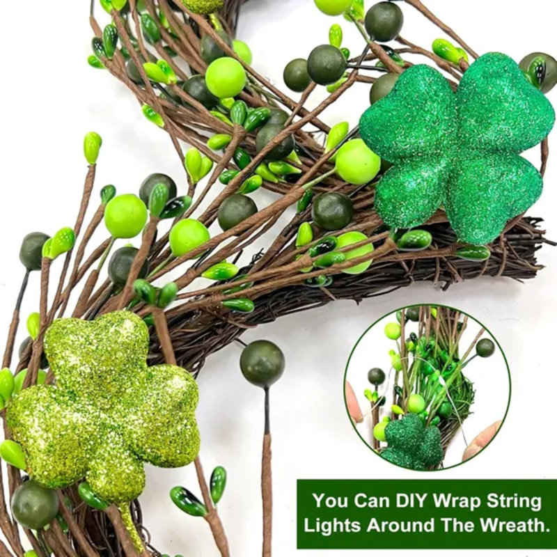 Couronne de trèfle illuminée St. Patrick's Day
