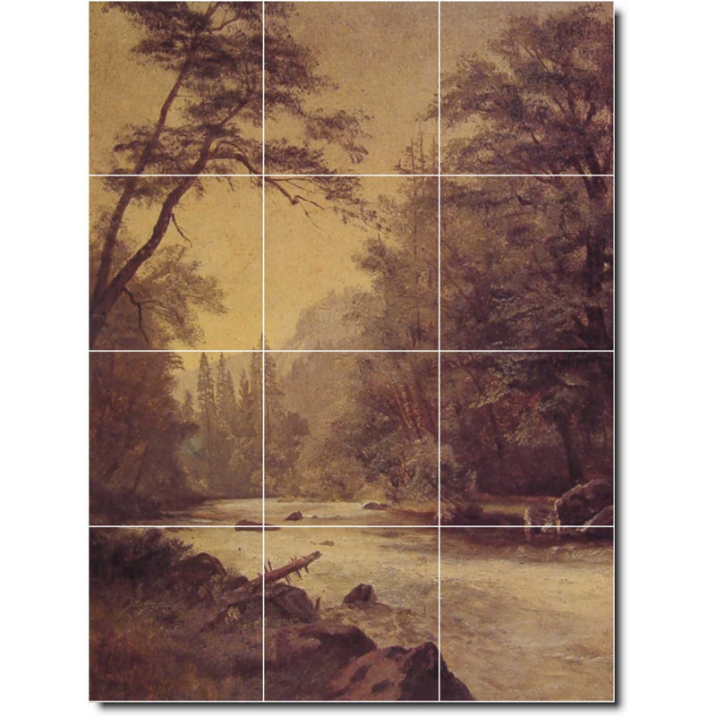 Carreau de céramique décorative 18 po x 24 po 6 po x 6 po, Paysage 460