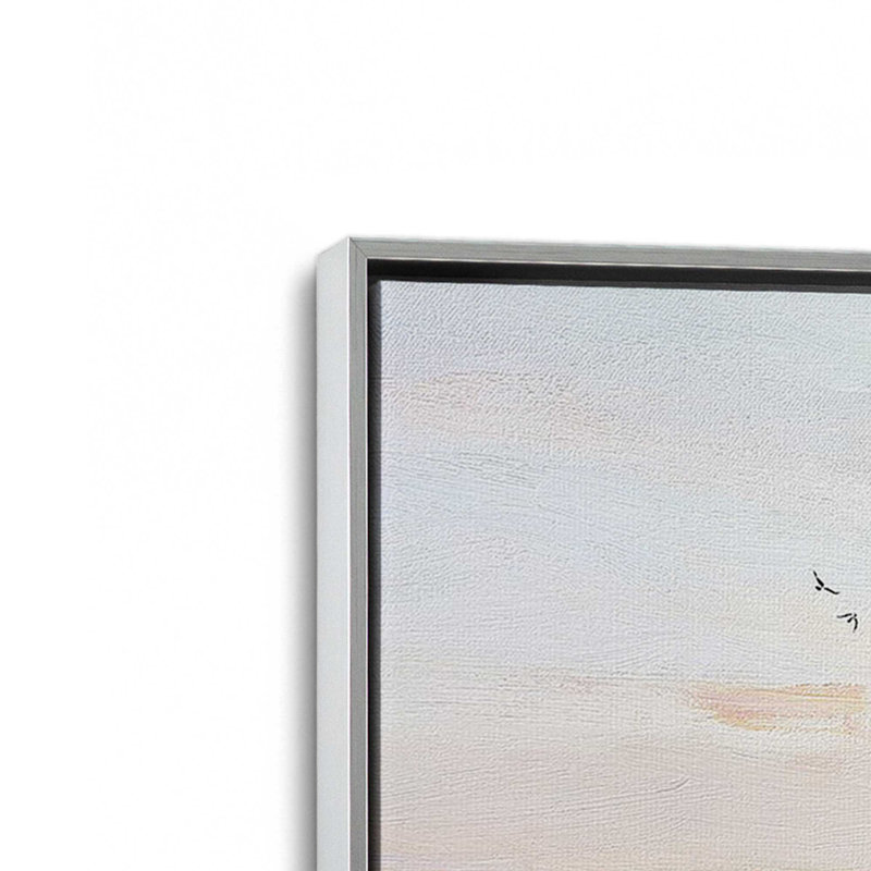 «Skyscape Serenade on Canvas» par Rebecca Fox, reproduction, Cadre flottant en chrome poli, H 34 po x l 50 po x P 1,75 po