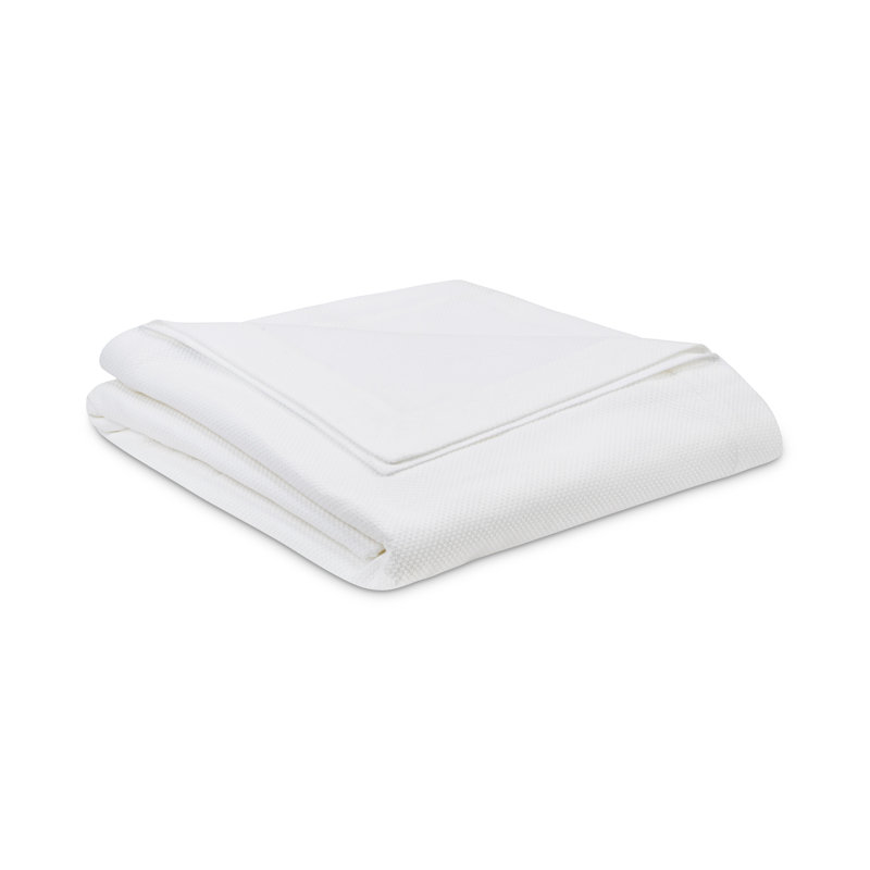 Honeycomb Standard Cotton Coverlet, California King Coverlet / Bedspread, White