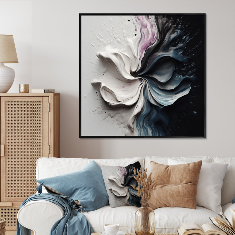 «Logsdon Delicate Brushstrokes Abstract III», reproduction sur toile, Cadre photo noir, H 16 po x l 16 po x P 1 po