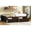 , Lit simple, Tiroirs, Bois d'hévéa, Essence de conception minimaliste, Tiroir peu encombrant, Plateforme de lit de soutien solide de style moderne 2, Tiroirs avec roulettes, Aménagement de chambre à coucher-1410840339