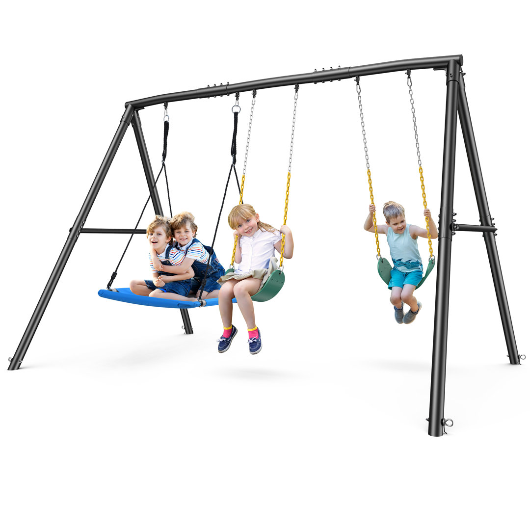 Klo Kick Metal Swing Set with 3 Swings Klo Kick