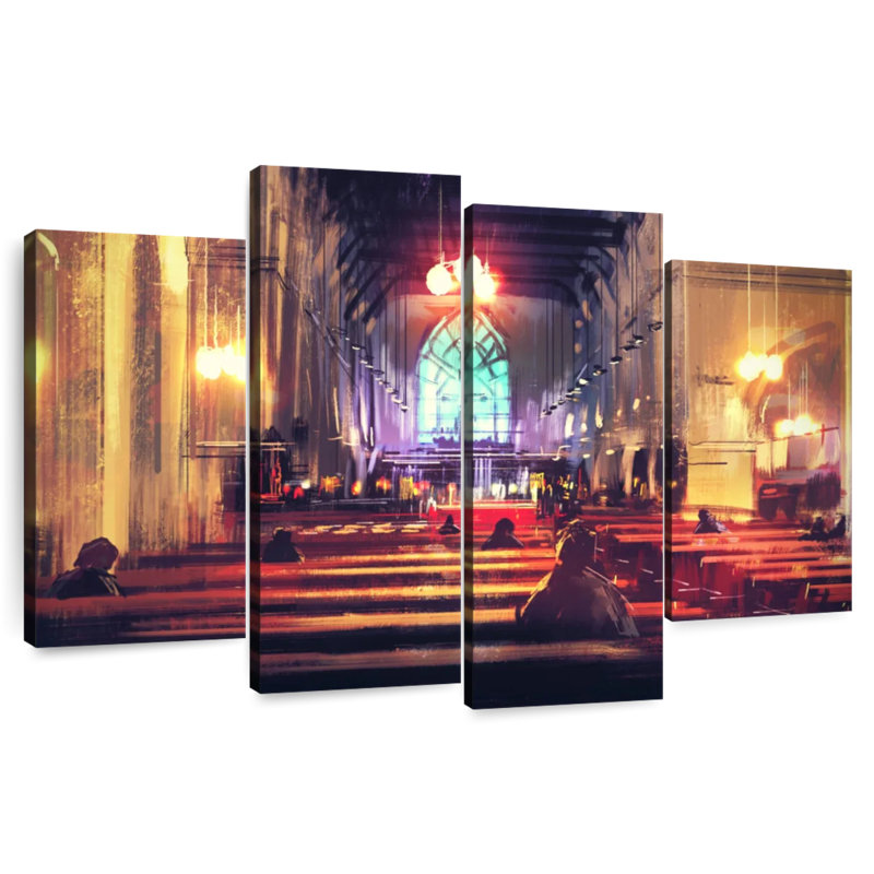 Adella Praying In The Church, 54" H x 84" W
