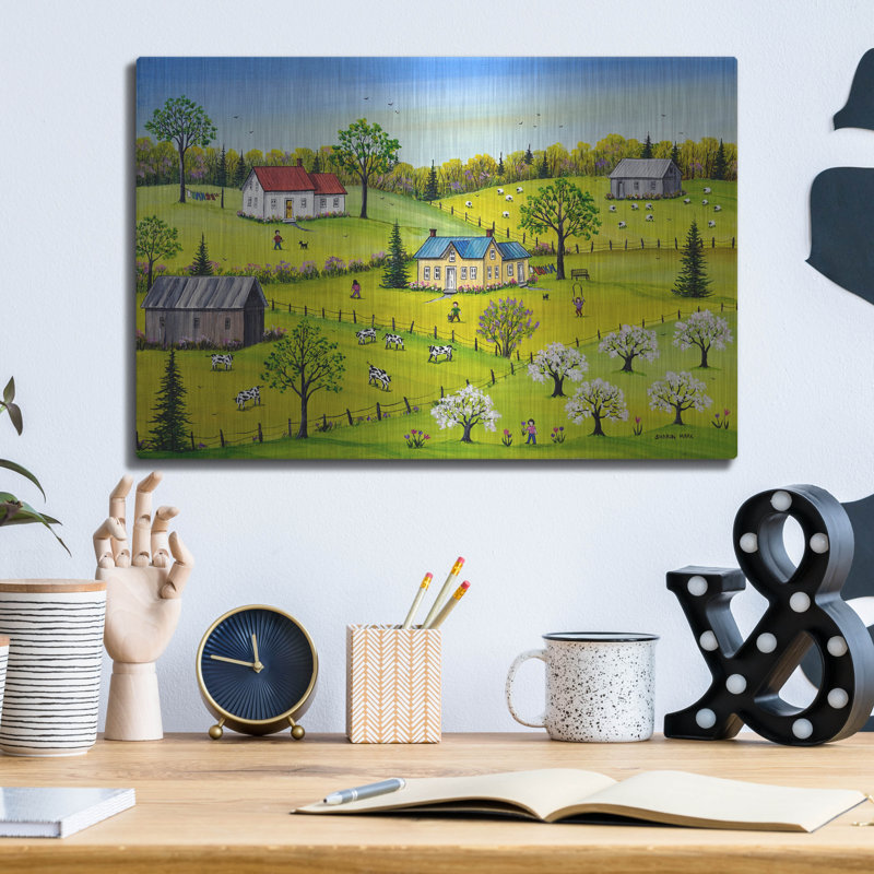 «August Blossom Time» par Sharon Mark, August Grove®, art mural en métal, H 12 po x l 16 po