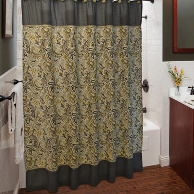 Paisley Shower Curtain with Hooks Included