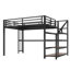 Grand lit mezzanine en métal avec éclairage DEL et configuration de bureau USB-1071115611-1071115612