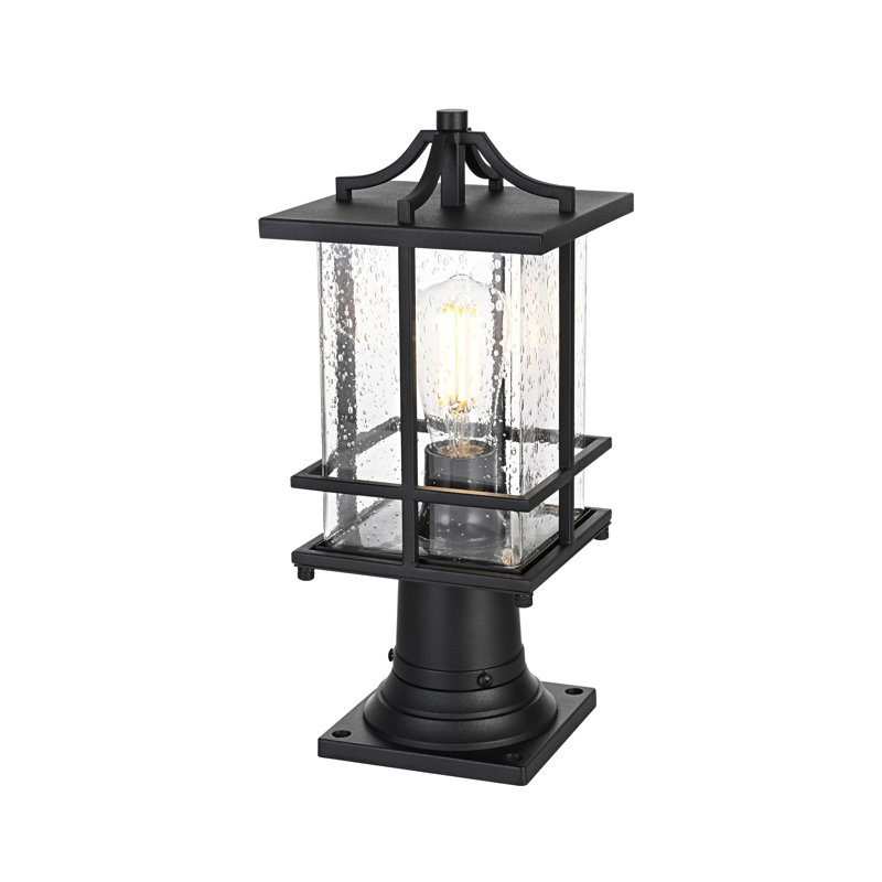 Lampadaire d'extérieur noir de 7 pouces Jaqueline