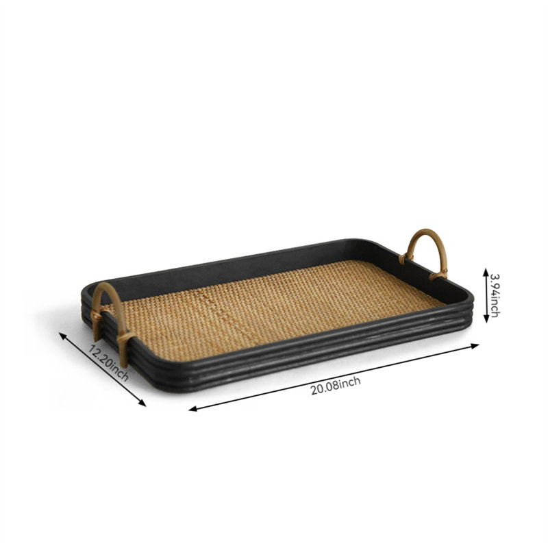 Plateau en bois Carlaysia, H 3,94 po x l 20,08 po x P 12,2 po