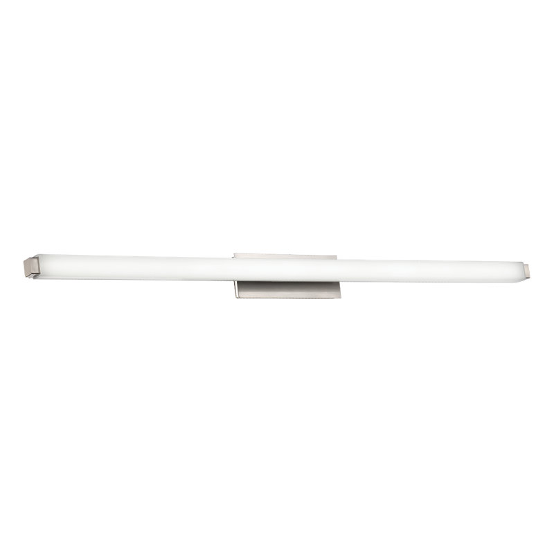 Plafonnier encastré 1 lumière Mini Erby, 3500K, Nickel brossé, H 3 po x l 37,75 po x P 3,38 po