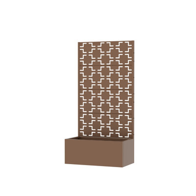 59-in H x 30-in L x 12-in W Metal Planter Box with Trellis