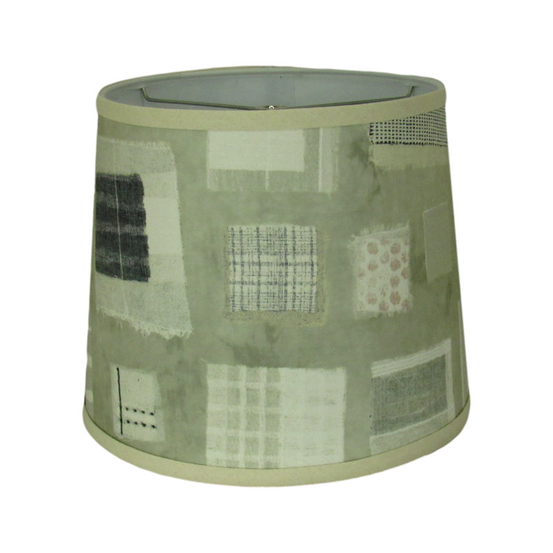 Abat-jour tambour en patchwork Modern Modern, H 10 po x l 12 po x P 12 po
