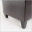 Banc repose-pieds avec rangement, polyuréthane brun foncé-930389700