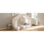 Lits à baldaquin rose doux, cadre en bois aggloméré simple, chambre à coucher moderne pour la maison